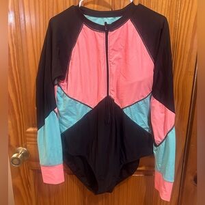 Women long sleeve one piece bathing suit